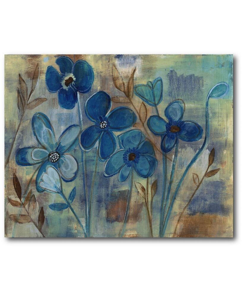 Courtside Market blue Brown Gallery-Wrapped Canvas Wall Art - 16