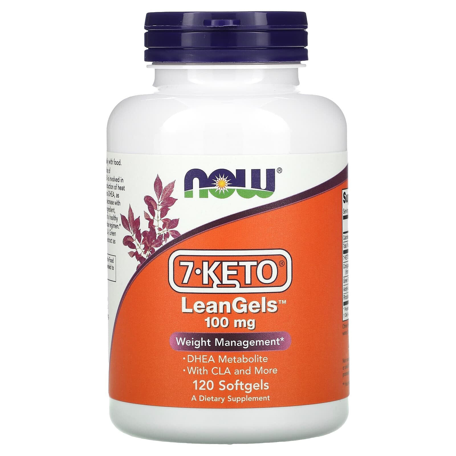 NOW Foods 7-KETO LeanGels Метаболит ДГЭА для управления весом 100 мг 120 гелевых капсул