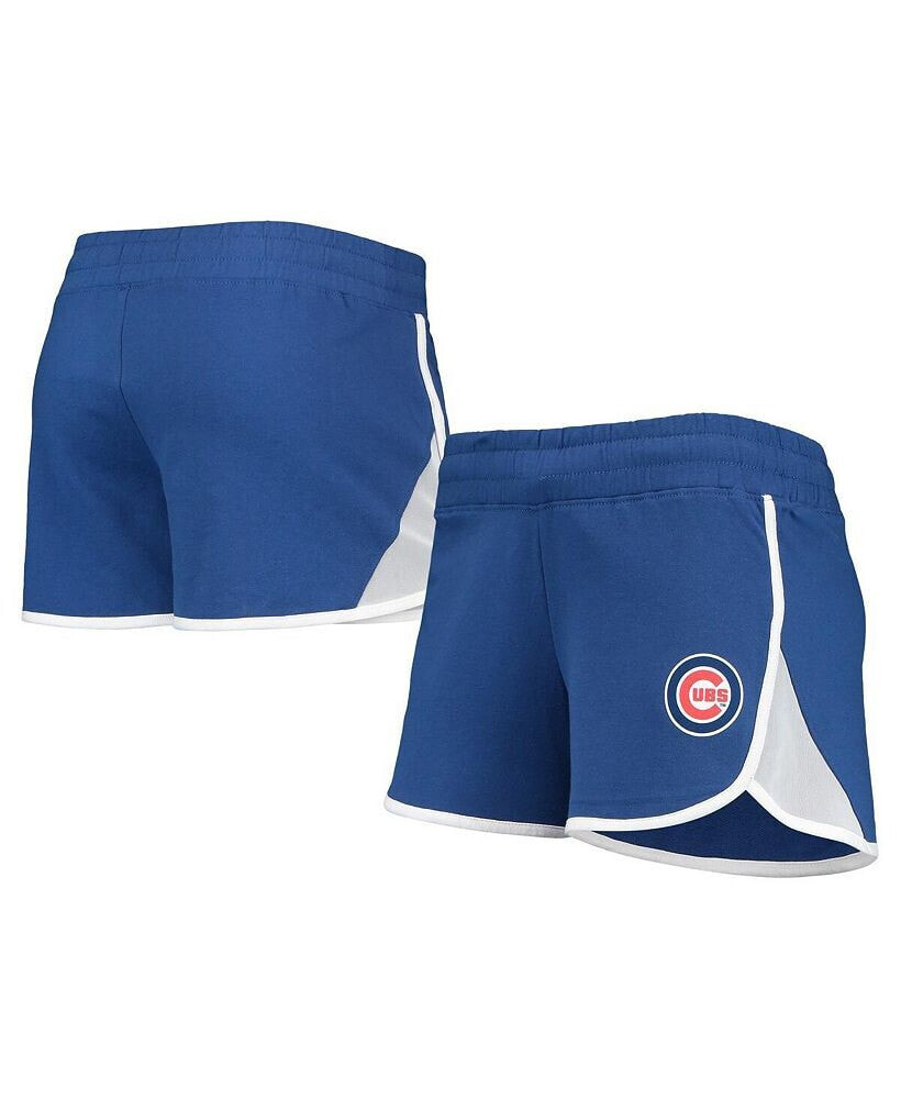 New Era women's Royal Chicago Cubs Stretch French Terry Shorts