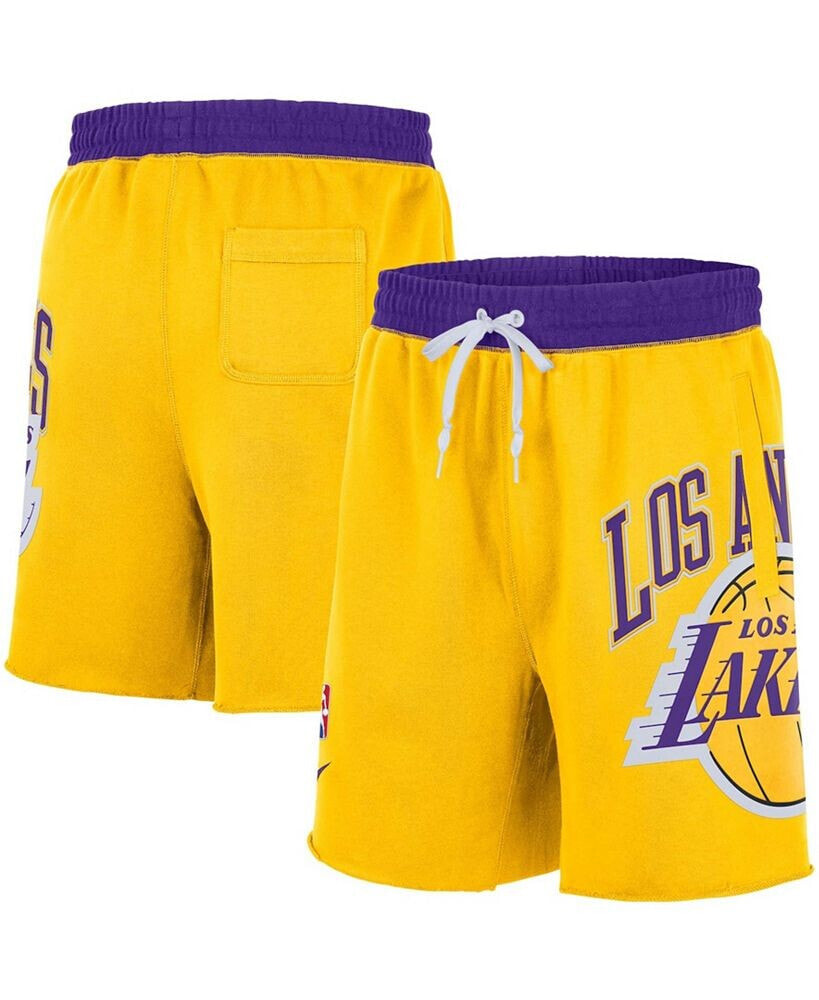 Men's Los Angeles Lakers 75th Anniversary Courtside Fleece Shorts