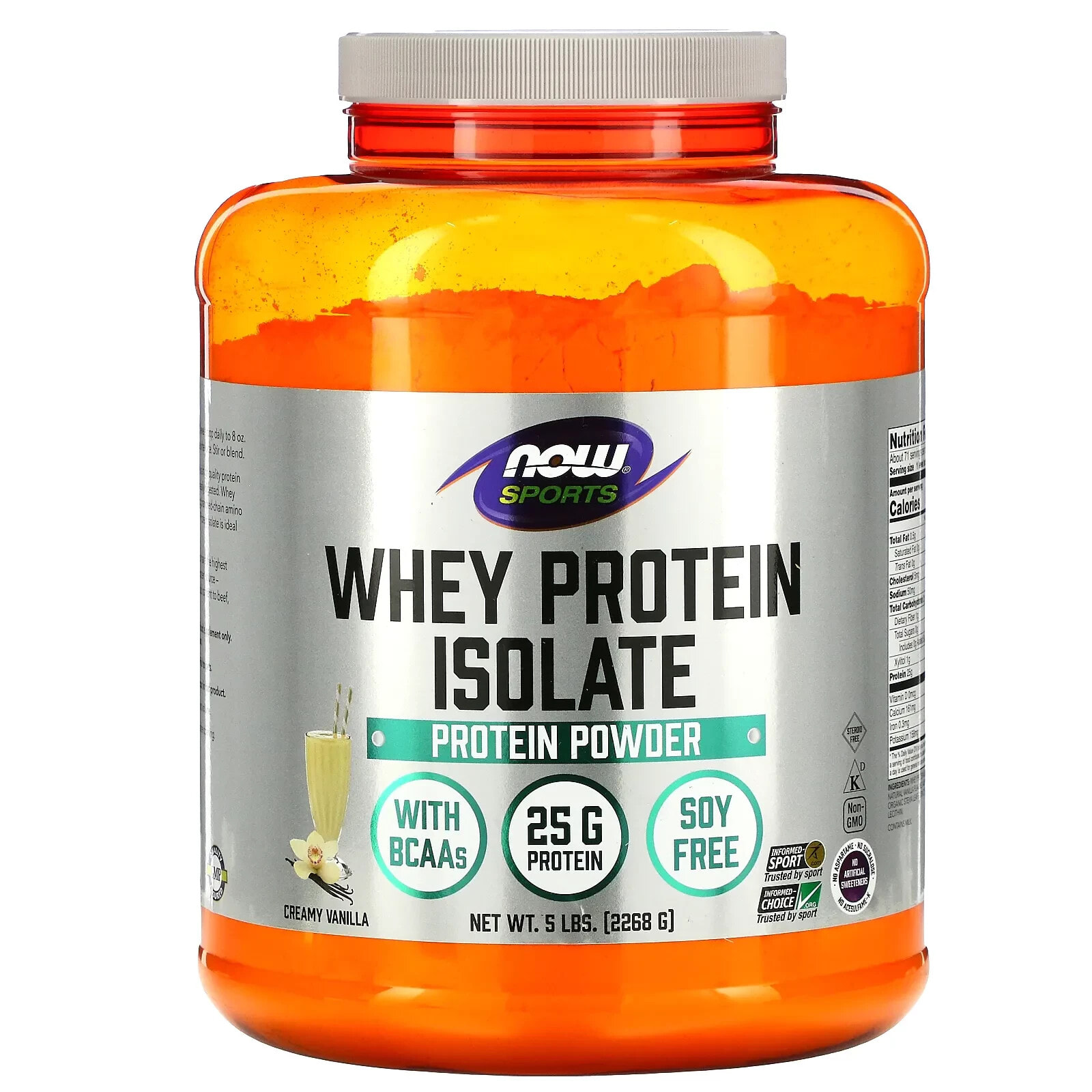 Sports, Whey Protein Isolate, Creamy Vanilla, 5 lbs. (2268 g)