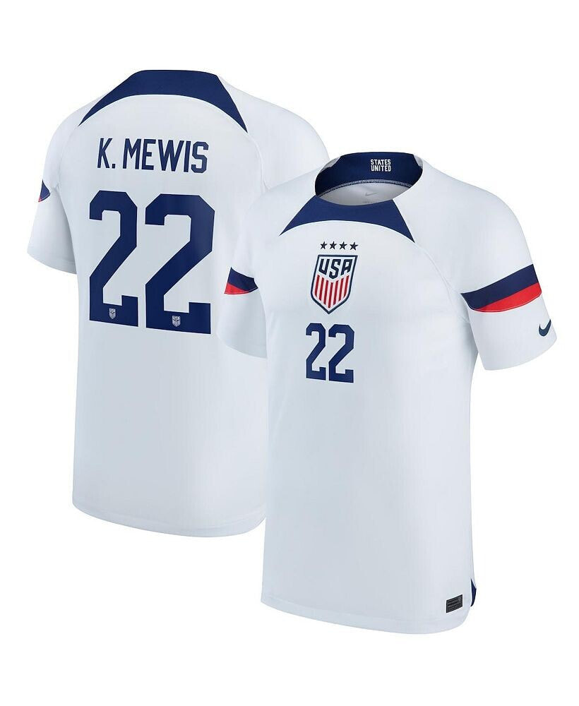 Nike youth Boys and Girls Kristie Mewis White USWNT 2022/23 Home Breathe Stadium Replica Player Jersey