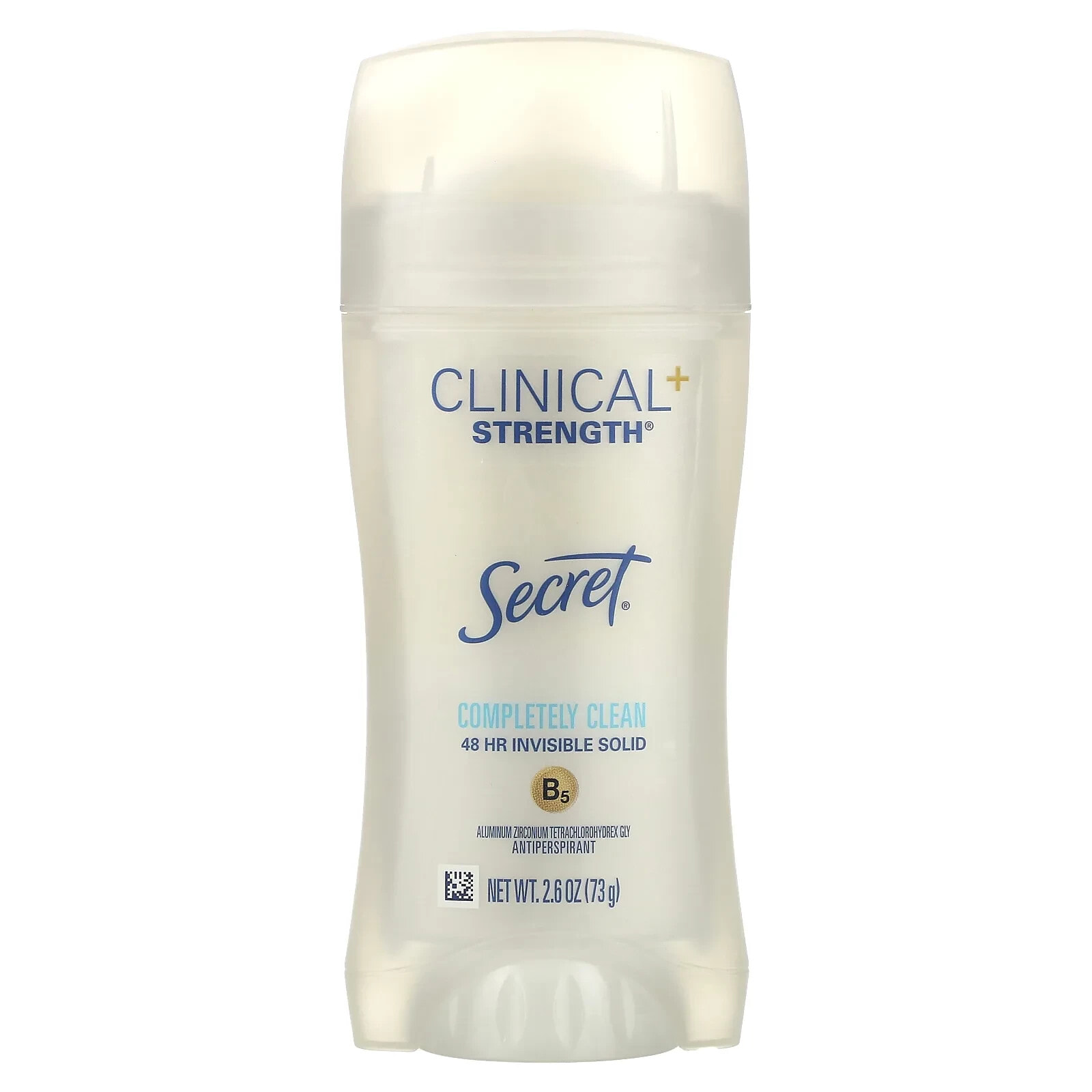 Clinical 72 HR Invisible Solid Deodorant, Completely Clean, 2.6 oz (73 g)