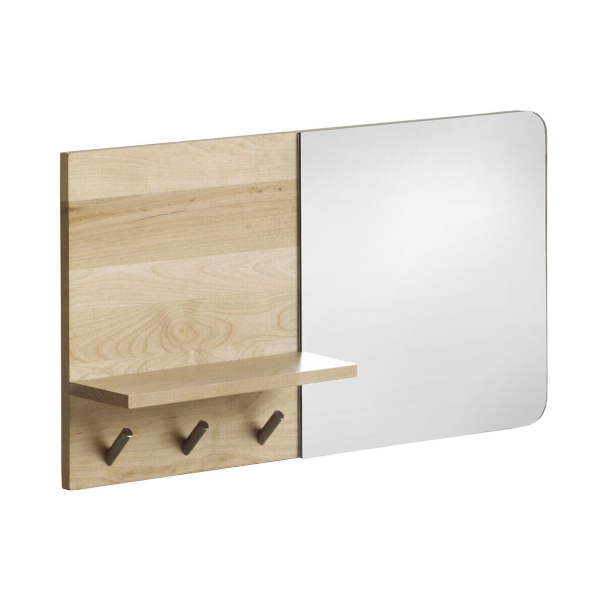 Hanging mirror Alexandra House Living Natural 35 x 65 x 11 cm Coat rack