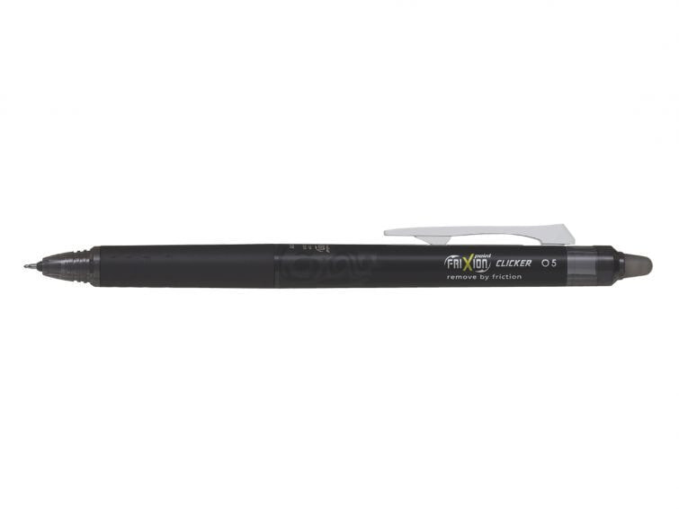 Кликер Pilot FriXion Point, Выдвижная гелевая ручка, Черный, Черный, Мелкий, 0,25 мм, 0,5 мм