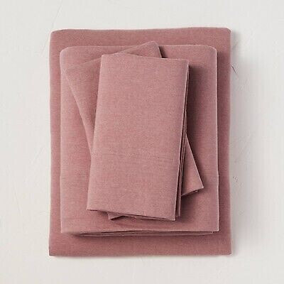 Queen Jersey Solid Sheet Set Rose - Casaluna