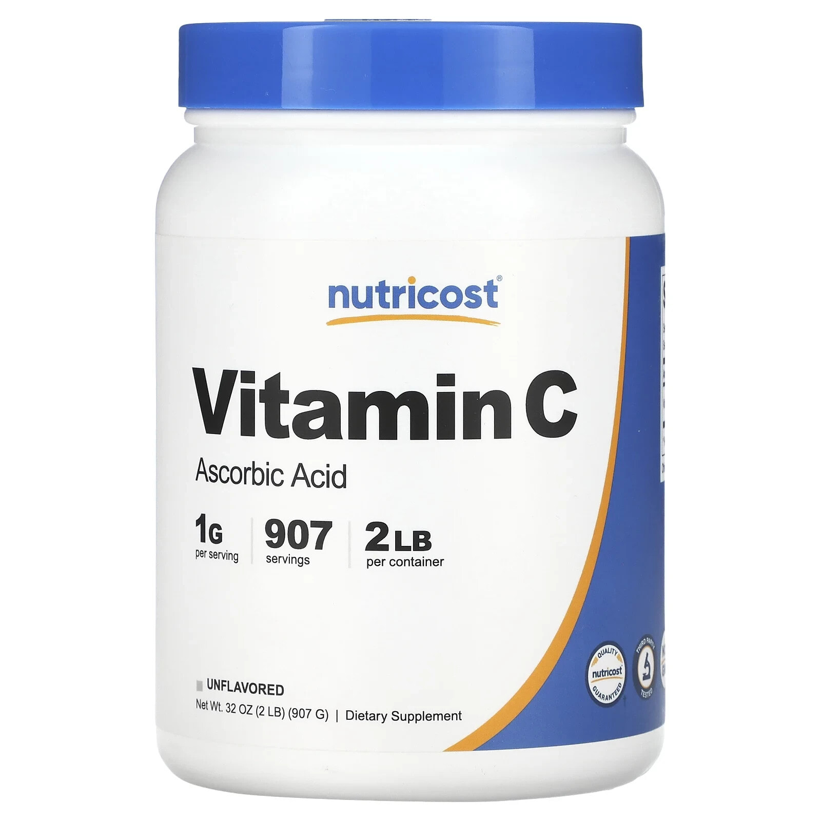 Nutricost, Витамин C, без добавок, 454 г (16 унций)