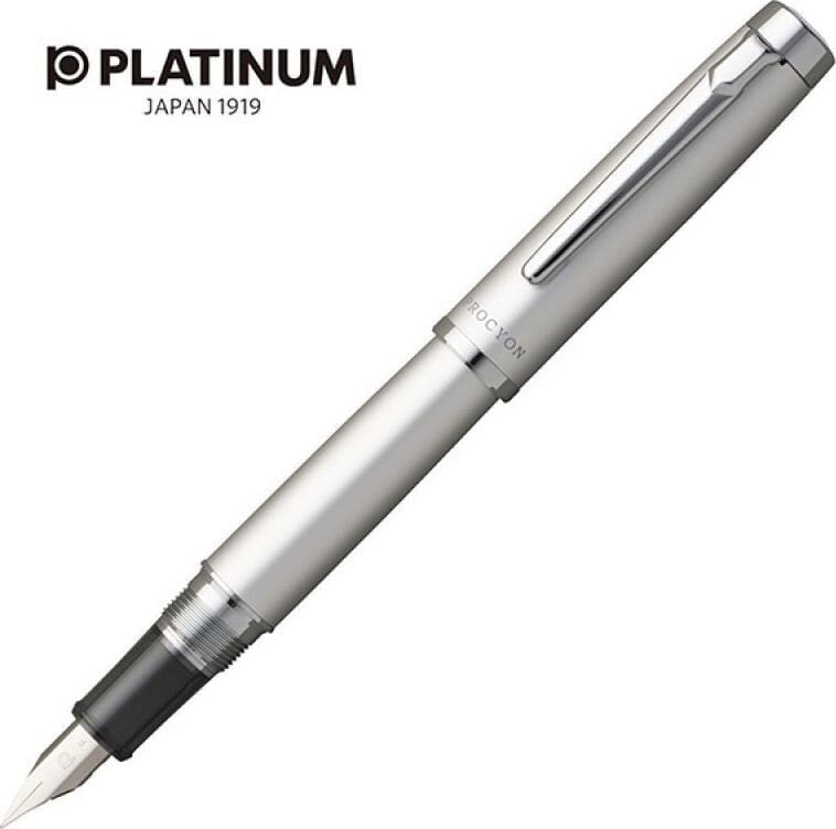 Письменная ручка Platinum Pióro wieczne PLATINUM Proycon Luster Satin Silver, F, srebrne