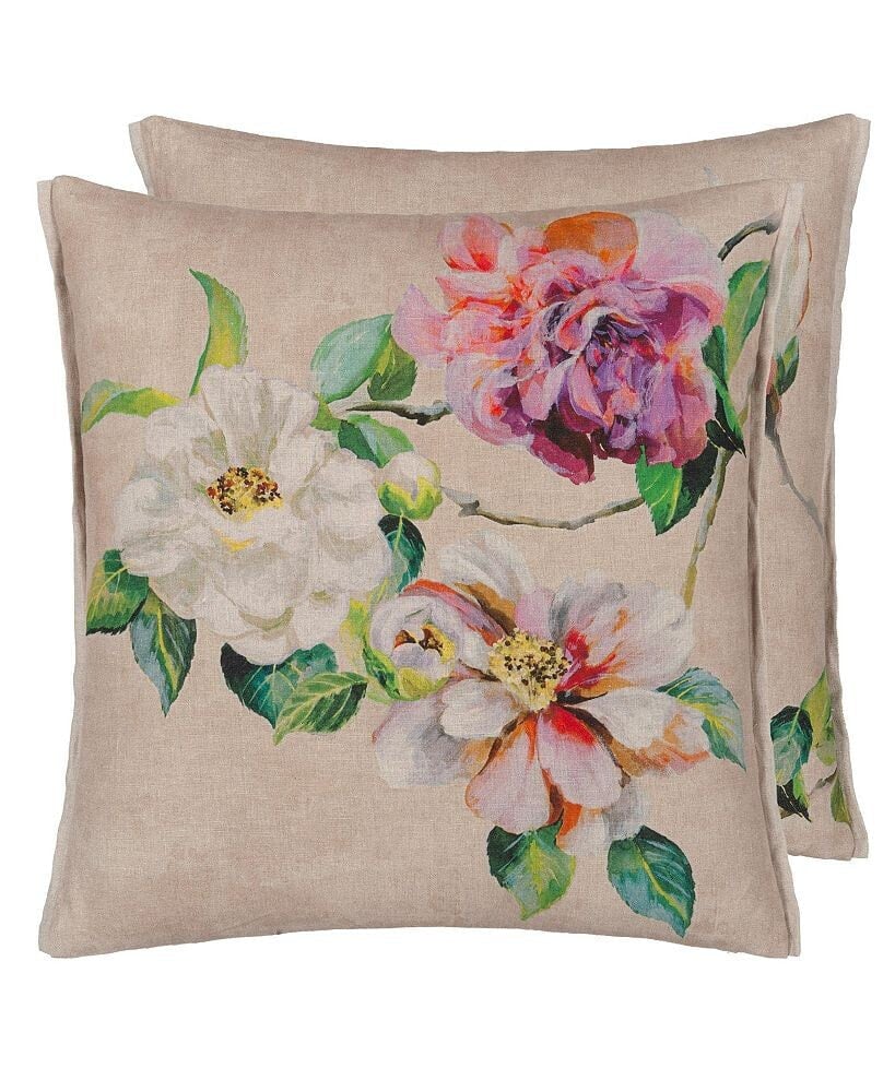 Designers Guild jardin Botanique Grande Birch Linen Decorative Pillow