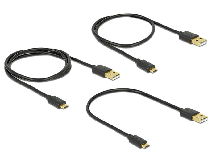 DeLOCK 83680 USB кабель 2.0 USB A Micro-USB B Черный