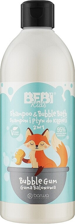 Babyshampoo und Schaumbad - Barwa Bebi Kids Shampoo & Bubble Bath Bubble Gum