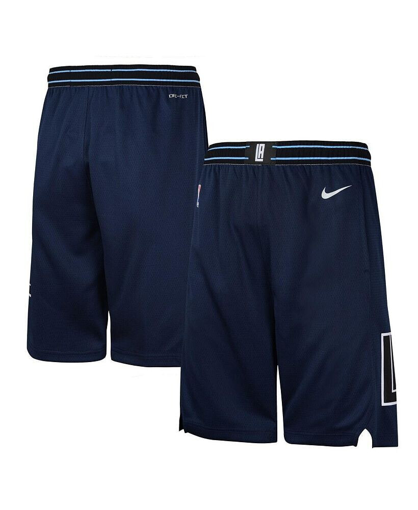 Nike big Boys Navy LA Clippers 2023/24 City Edition Swingman Performance Shorts
