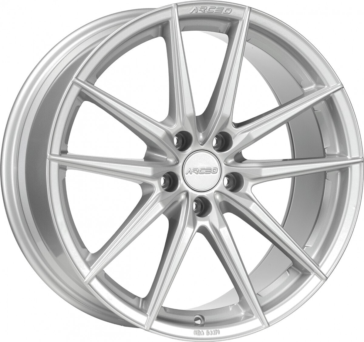 Колесный диск литой Arceo Wheels Monaco white silver 8.5x19 ET30 - LK5/112 ML73.1