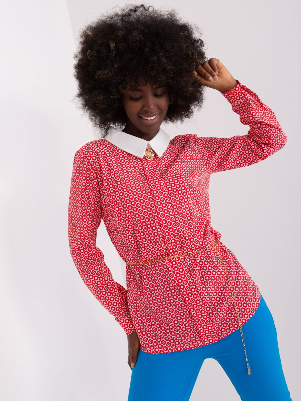 Женская блузка с воротником стойкой Factory Price