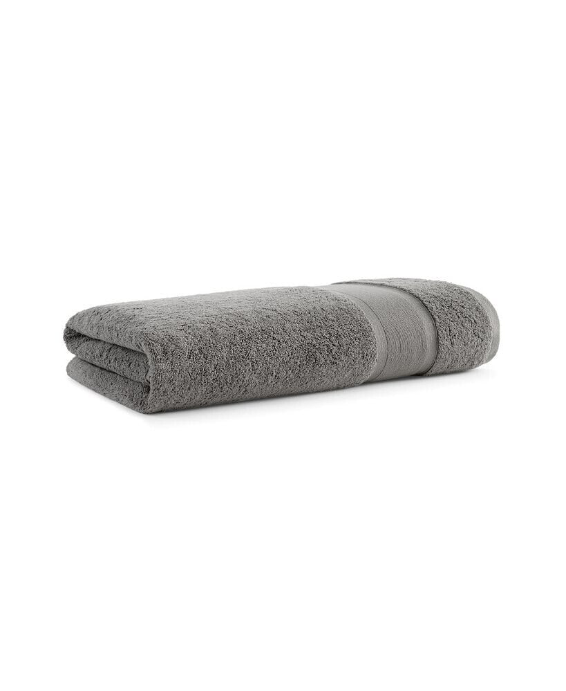 Aston and Arden aegean Eco-Friendly Recycled Turkish Bath Sheet, 35x70, 600 GSM, Solid Color with Weft Woven Stripe Dobby, 50% Recycled, 50% Long-Staple Ring Spun Cotton Blend, Low-Twist, Plush, Ultra Soft Oversized Towel