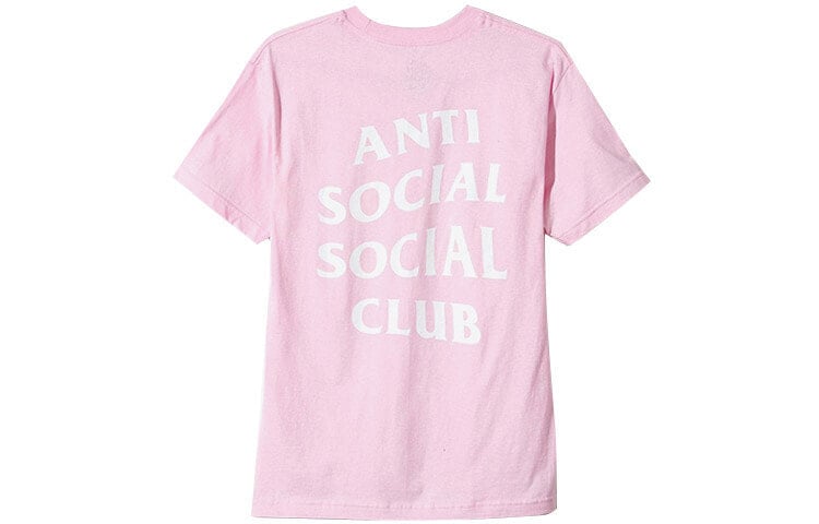 ANTI SOCIAL SOCIAL CLUB 经典logo霓虹香烟直筒T恤 男女同款 粉色 送礼推荐 / Футболка ANTI SOCIAL SOCIAL CLUB T-shirt LogoT AST207