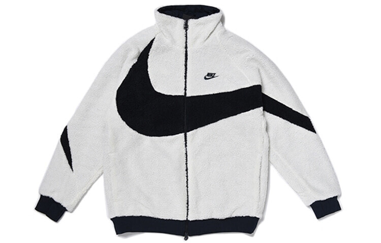 Nike Big Swoosh 大Logo双面穿摇粒绒夹克外套 男款 白色 送礼推荐 / Куртка Nike Big Swoosh Logo BQ6546-114