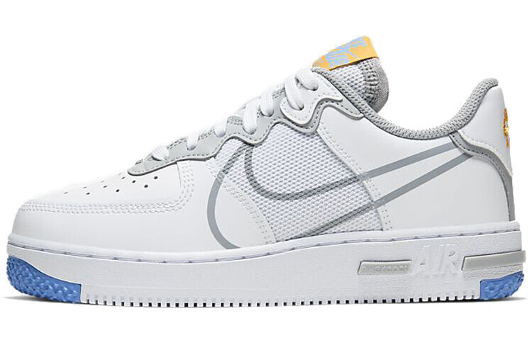 Nike Air Force 1 Low React 潮流 低帮 板鞋 GS 白蓝 / Кроссовки Nike Air Force 1 Low React GS CT5117-102