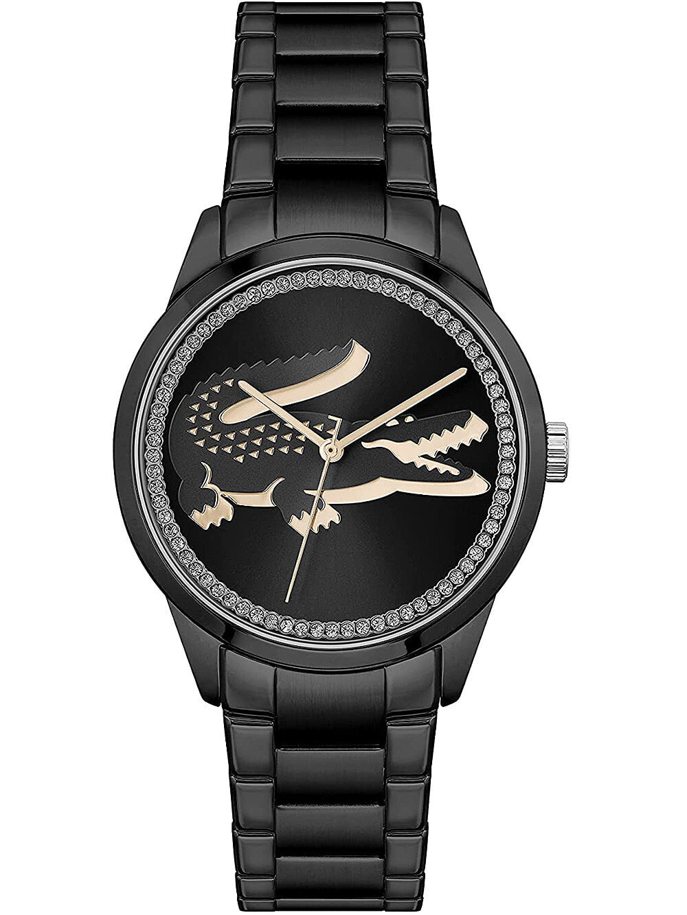 Женские часы с черным циферблатом Lacoste 2001192 Ladycroc Damen 36mm 3ATM