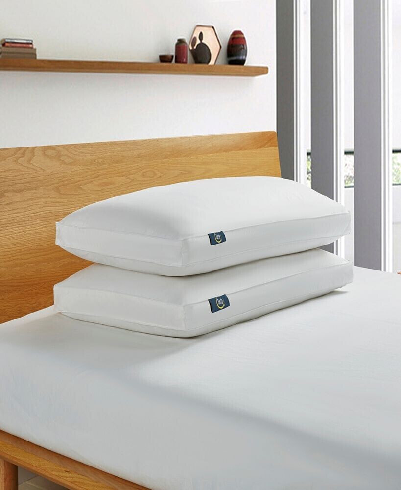 Serta white Goose Feather & Down Fiber Side Sleeper 2-Pack Pillow, Standard/Queen
