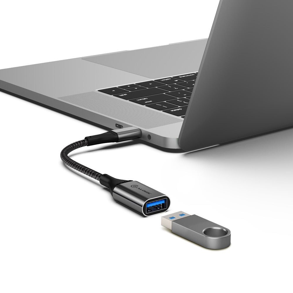 ALOGIC ULCAA-SGR USB кабель 0,15 m 3.2 Gen 1 (3.1 Gen 1) USB C USB A Серый