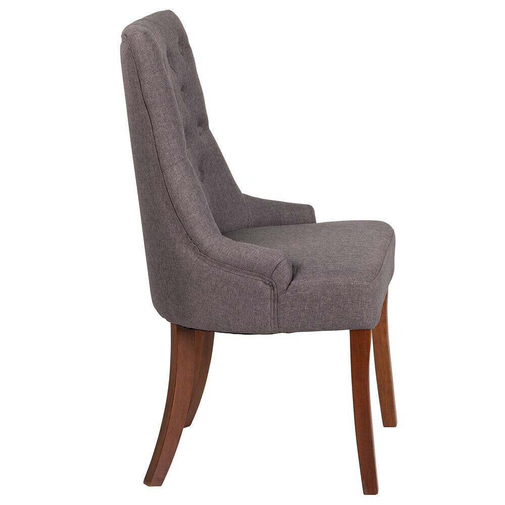 Flash Furniture hercules Paddington Series Gray Fabric Tufted Chair