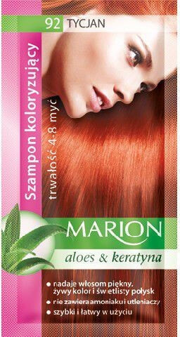 Оттеночное или камуфлирующее средство для волос Marion Szampon koloryzujący 4-8 myć nr 92 tycjan 40 ml