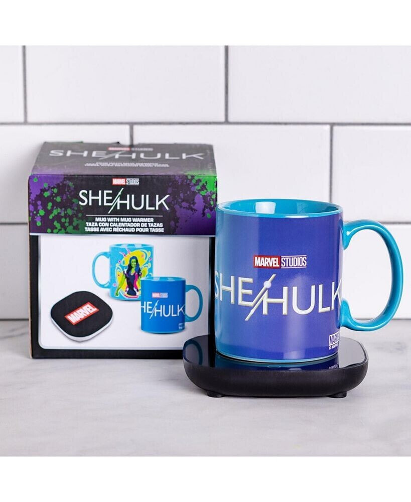 Marvel She Hulk Mug Warmer with Mug – Keeps Your Favorite Beverage Warm - Auto Shut On/Off