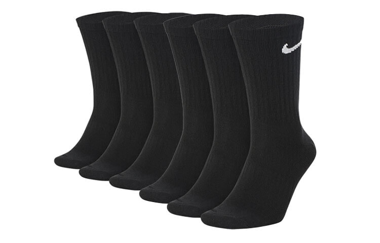 Nike Everyday Lightweight Crew Socks logo运动高帮袜长高筒袜 两组6双装 男款 黑色 / Носки Nike Everyday Lightweight SX7676-010