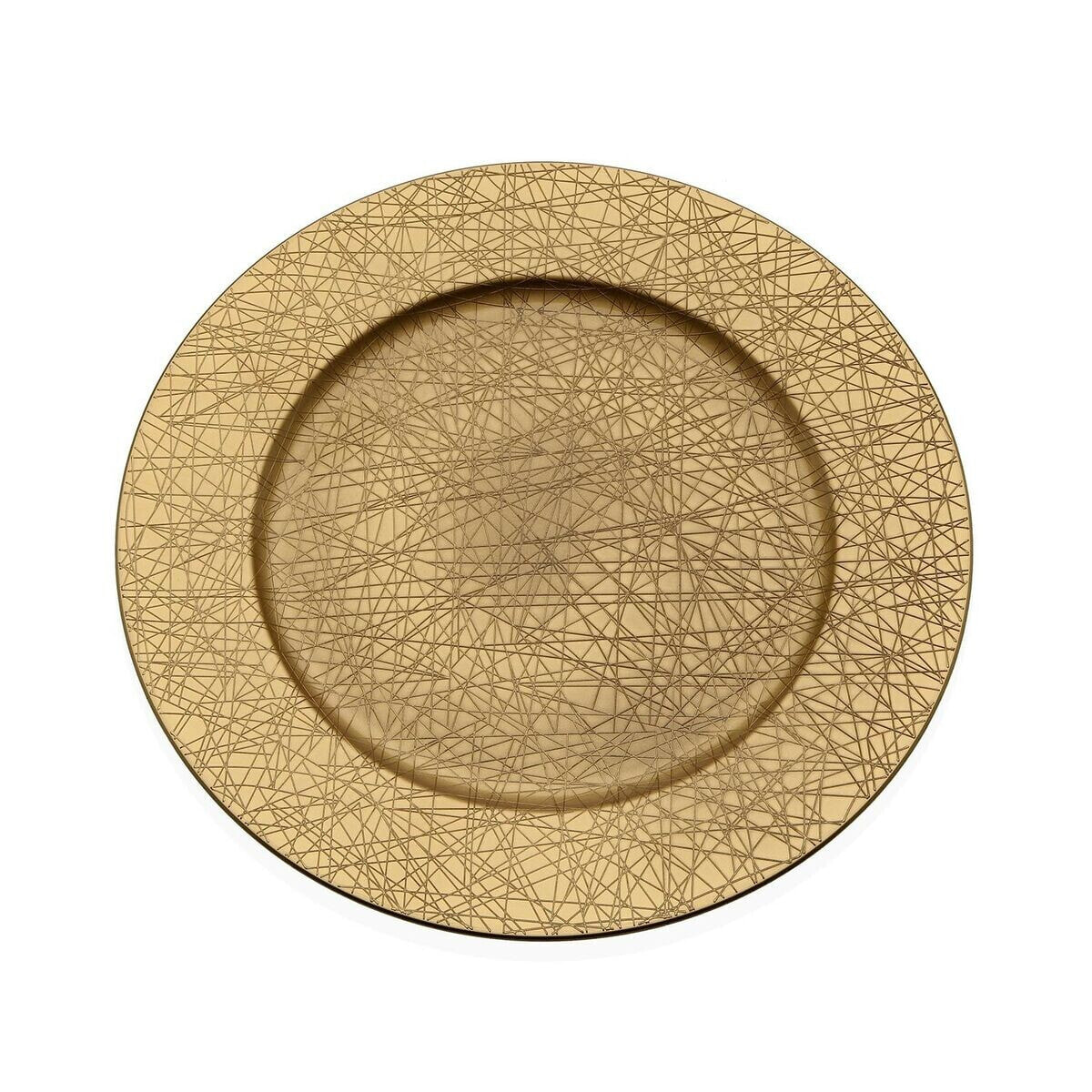 Мелкая тарелка Versa Позолоченный полипропилен 33 x 33 cm