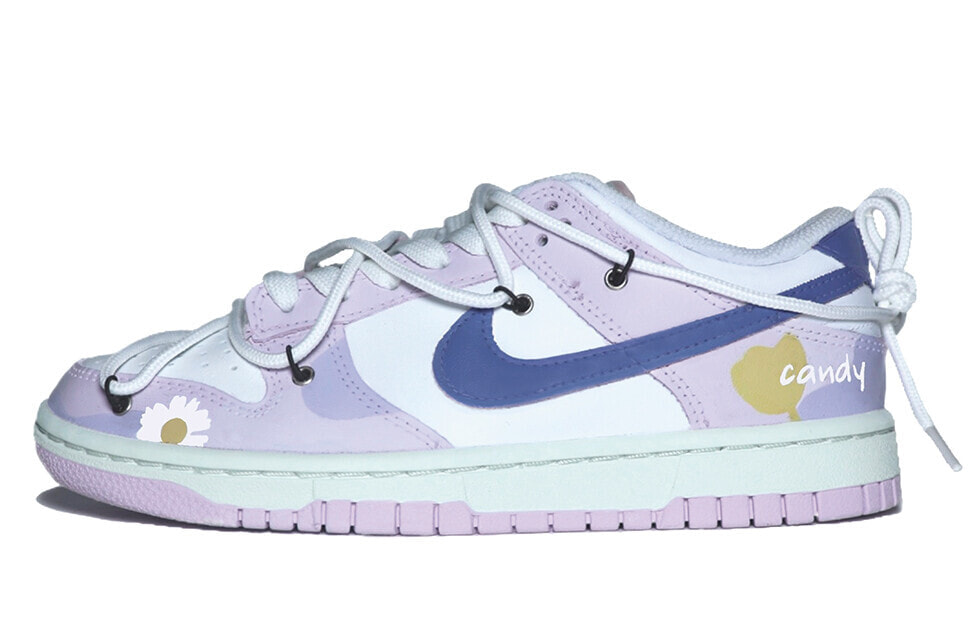 【定制球鞋】 Nike Dunk Low 星溯未来 婚鞋 冬日暖阳 淡紫 雏菊暗夜紫 低帮 板鞋 女款 蓝紫白 / Кроссовки Nike Dunk Low DD1503-001