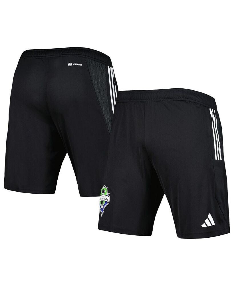adidas men's Black Seattle Sounders FC 2023 On-Field AEROREADY Training Shorts