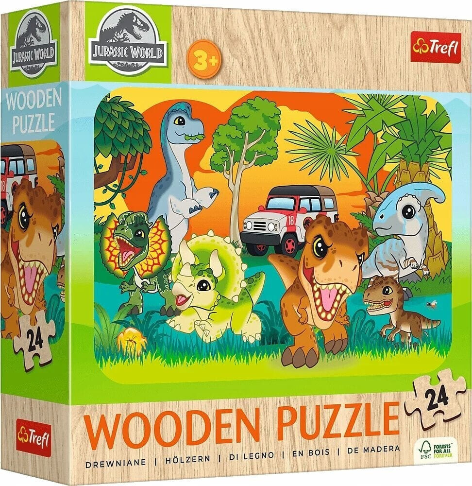 Trefl PUZZLE DREW 24EL TREFL POZNAJ DINOZAURY JW PUD10