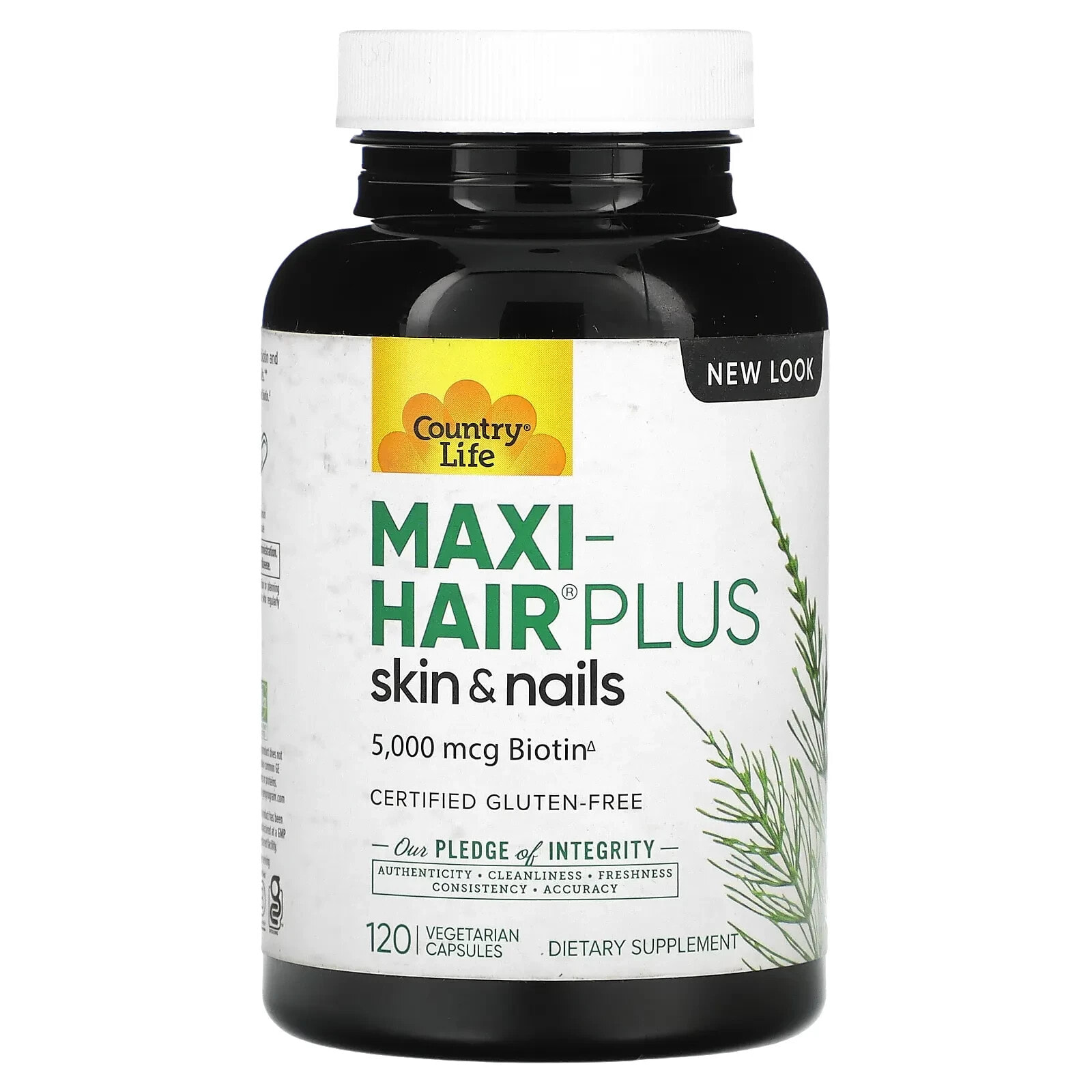 Maxi-Hair Plus, 5,000 mcg, 120 Vegetarian Capsules (1,250 mcg per Capsule)