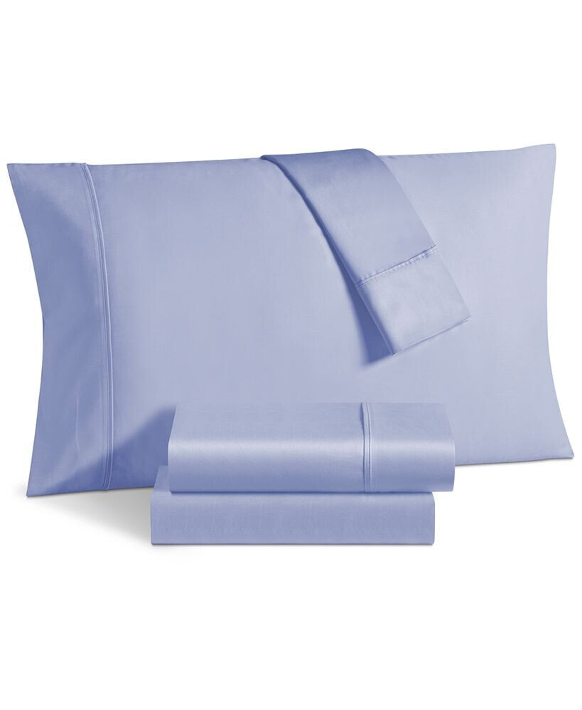 Fairfield Square Collection 1000 Thread Count Solid Sateen 6 Pc. Sheet Set, King, Extra Deep Pocket, Created for Macy's