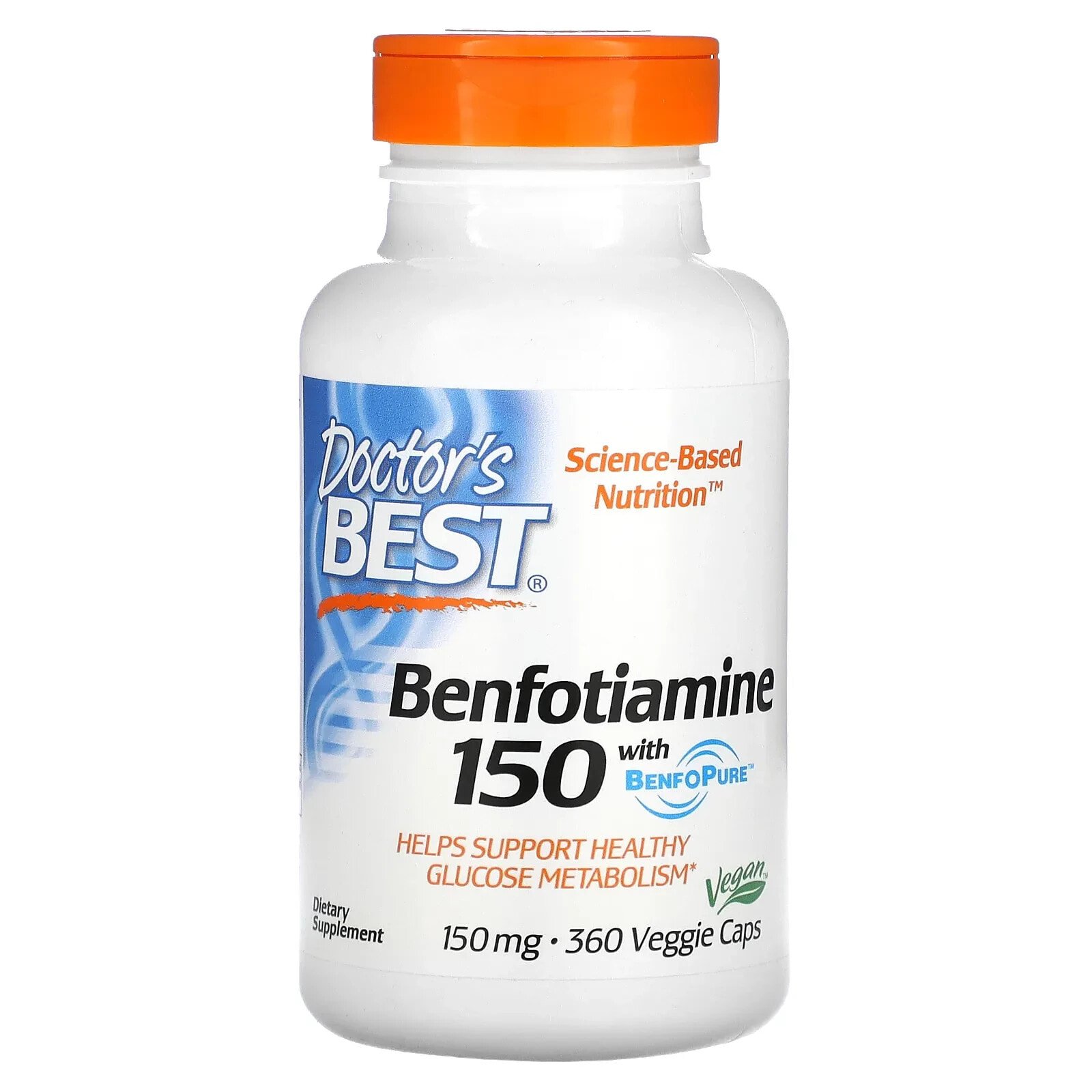 Doctor's Best, Benfotiamine with BenfoPure, 300 mg, 60 Veggie Caps