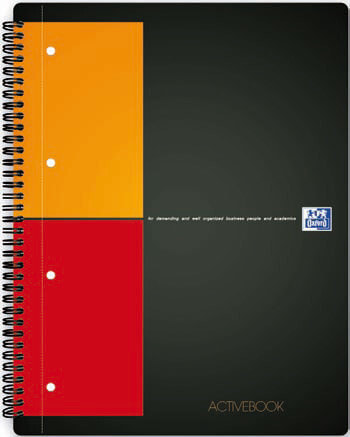 ELBA Oxford Activebook - Black - A5 - 80 sheets - Squared paper