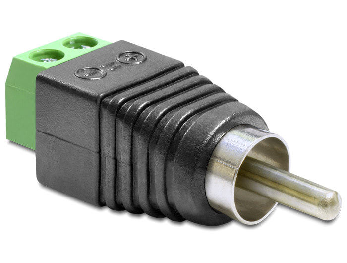 DeLOCK 65417 кабельный разъем/переходник RCA 2p Черный, Зеленый, Серебристый
