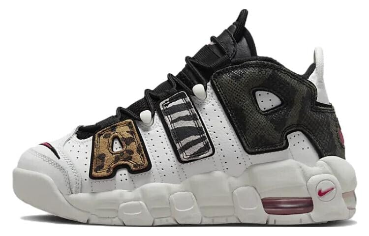 Nike Air More Uptempo 耐磨透气 中帮 复古篮球鞋 GS 黑白 / Кроссовки Nike Air More Uptempo GS DZ4843-100