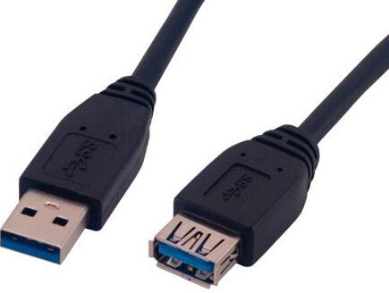 MCL USB 3.0 - M/FM - 3m - 3 m - USB A - USB A - USB 3.2 Gen 1 (3.1 Gen 1) - Male/Female - Black