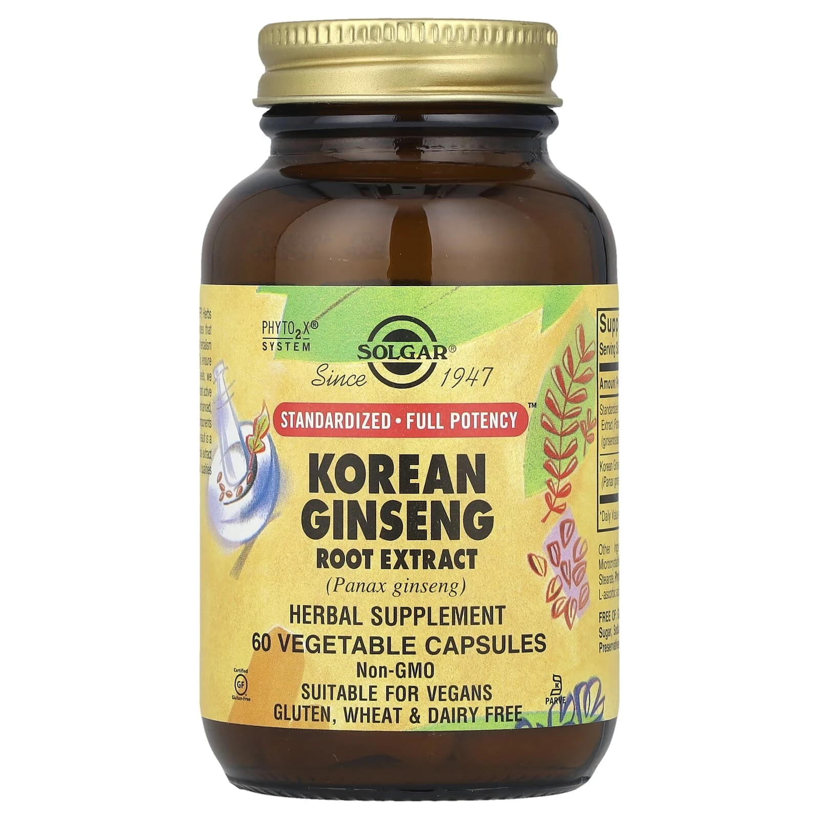 Korean Ginseng Root Extract, 60 Vegetable Capsules