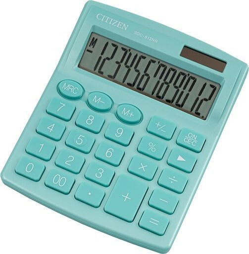 Citizen calculator Citizen calculator SDC812NRGNE, turquoise, desktop, 12 places, dual power supply