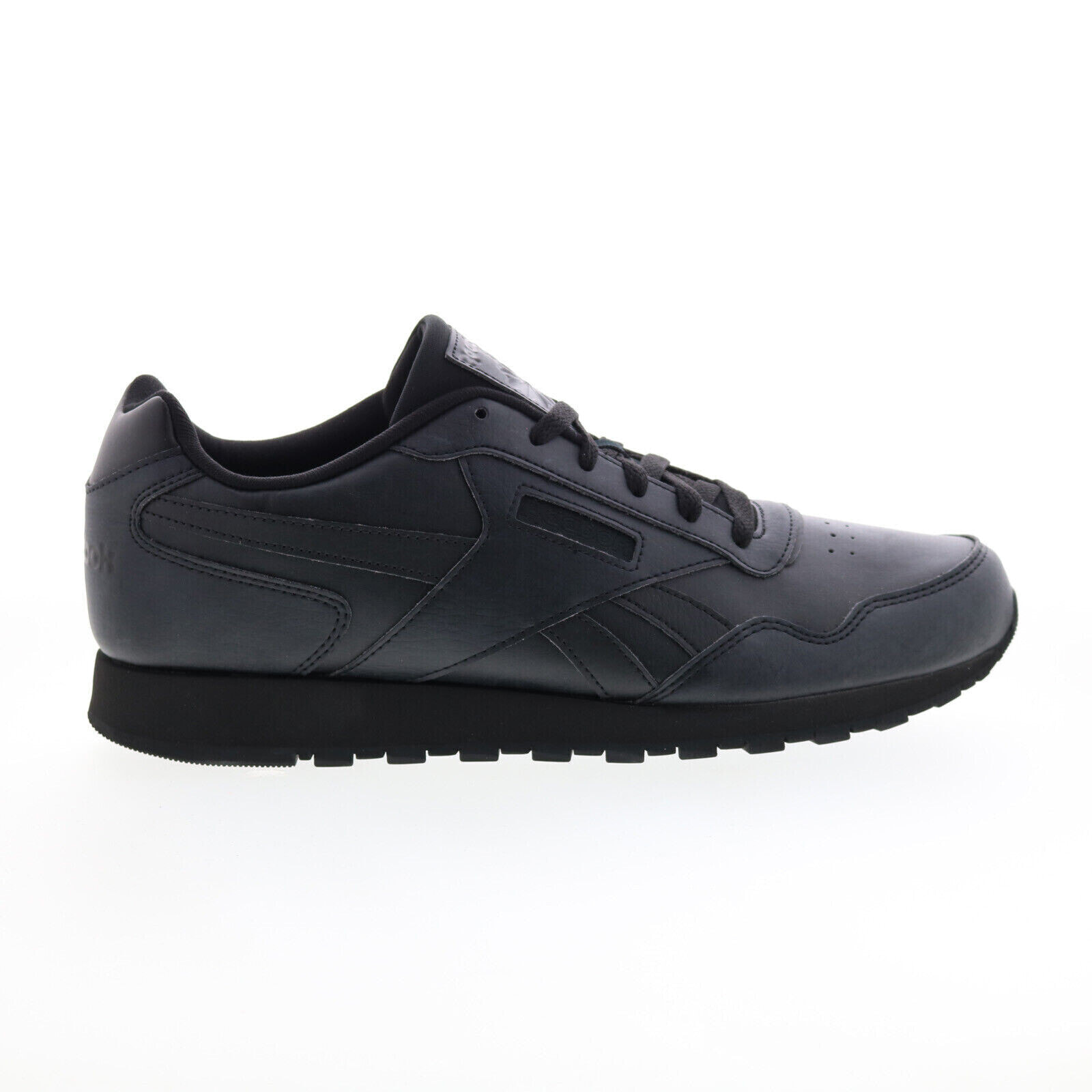 Reebok Classic Harman Run Mens Black Leather Lifestyle Sneakers Shoes