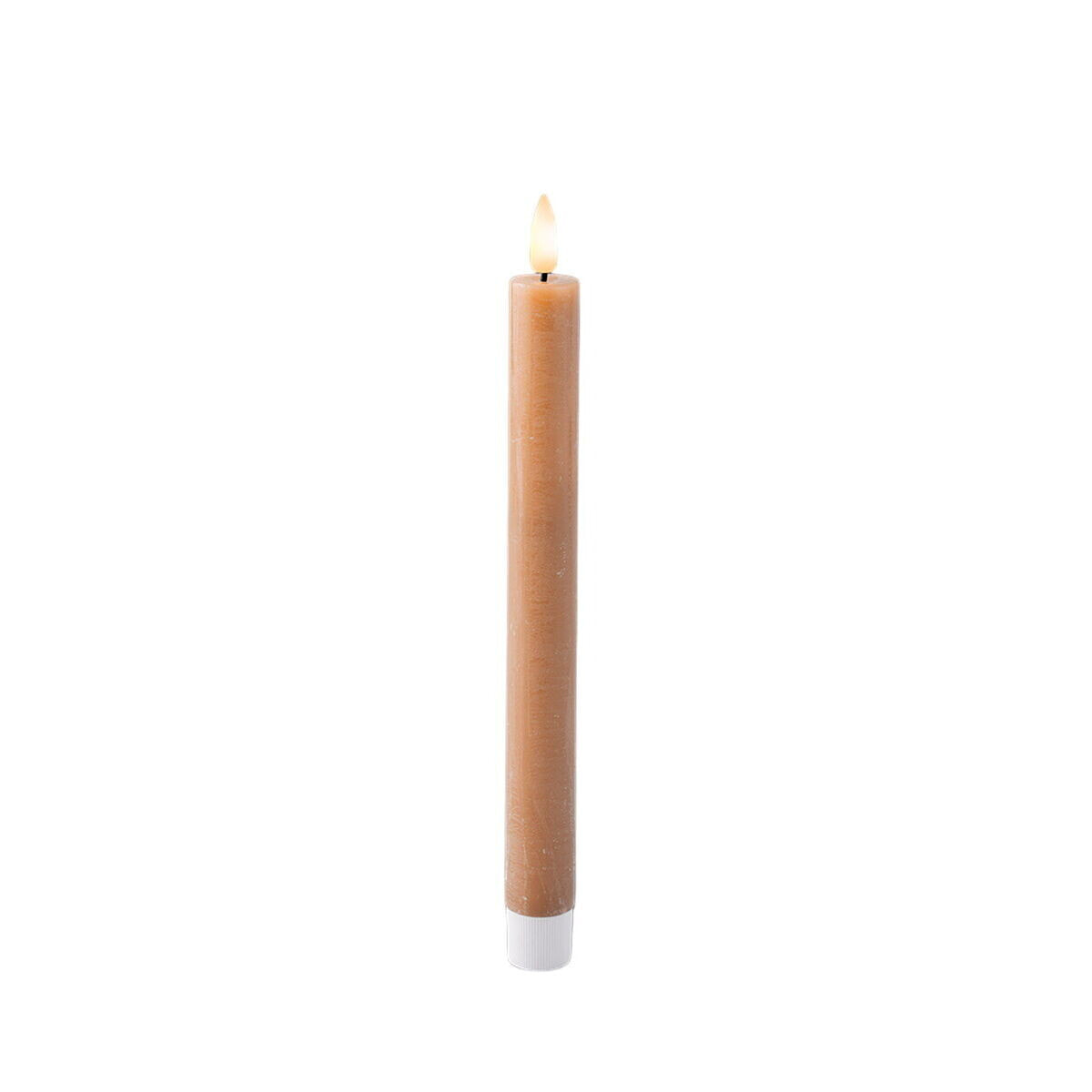 LED Candle Lumineo Brown Ø 2,2 x 24,5 cm Flame effect 2 Units