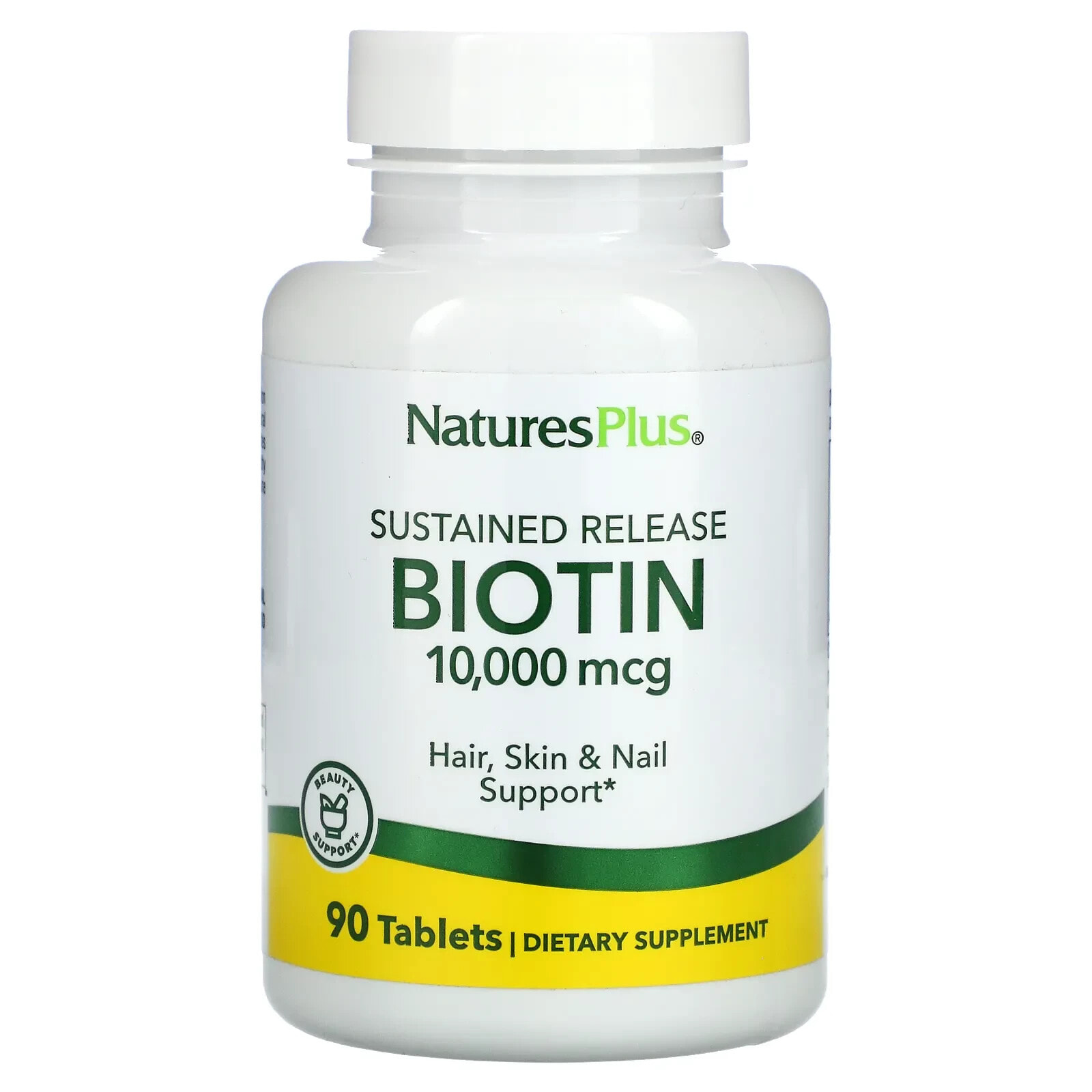 Biotin, Sustained Release, 10,000 mcg, 90 Tablets
