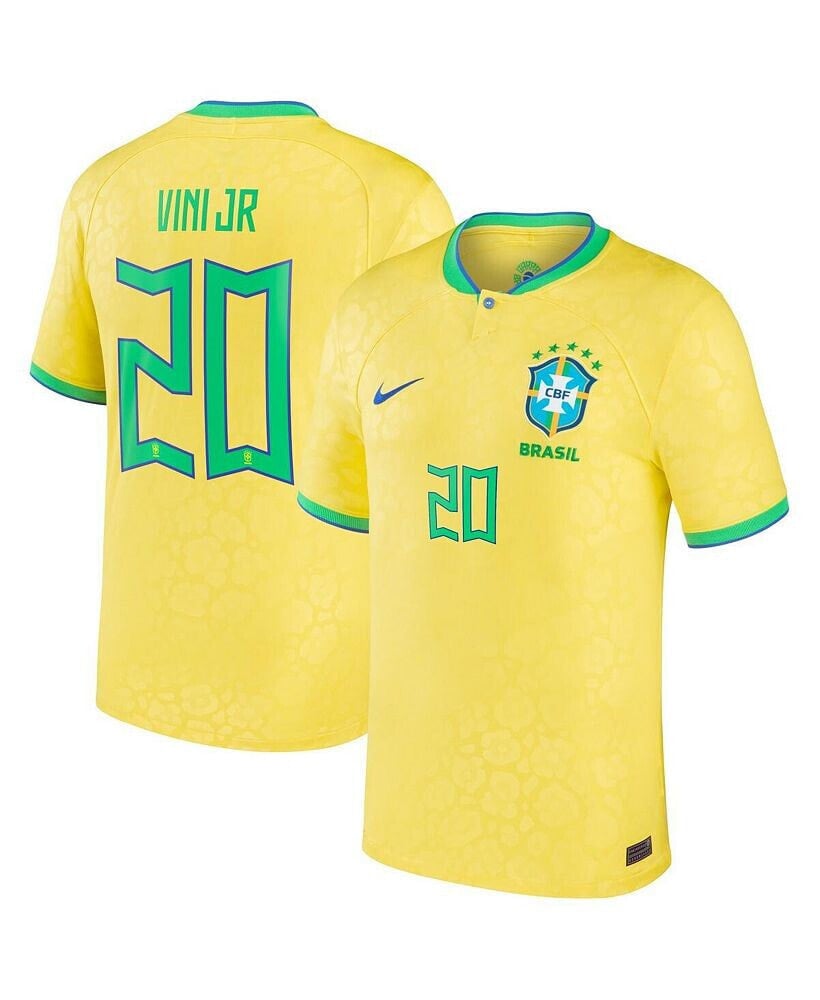 Nike men's Vinicius Junior Yellow Brazil National Team 2022/23 Replica Home Jersey