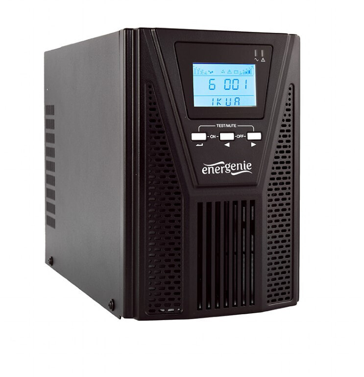 ENERGENIE EG-UPSO-1000 online UPS 1000VA 1x Schuko 3x IEC LCD display juodas colour