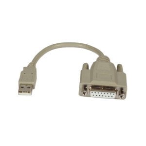 M-Cab 7200448 кабельный разъем/переходник USB A D-SUB 15 pin Серый