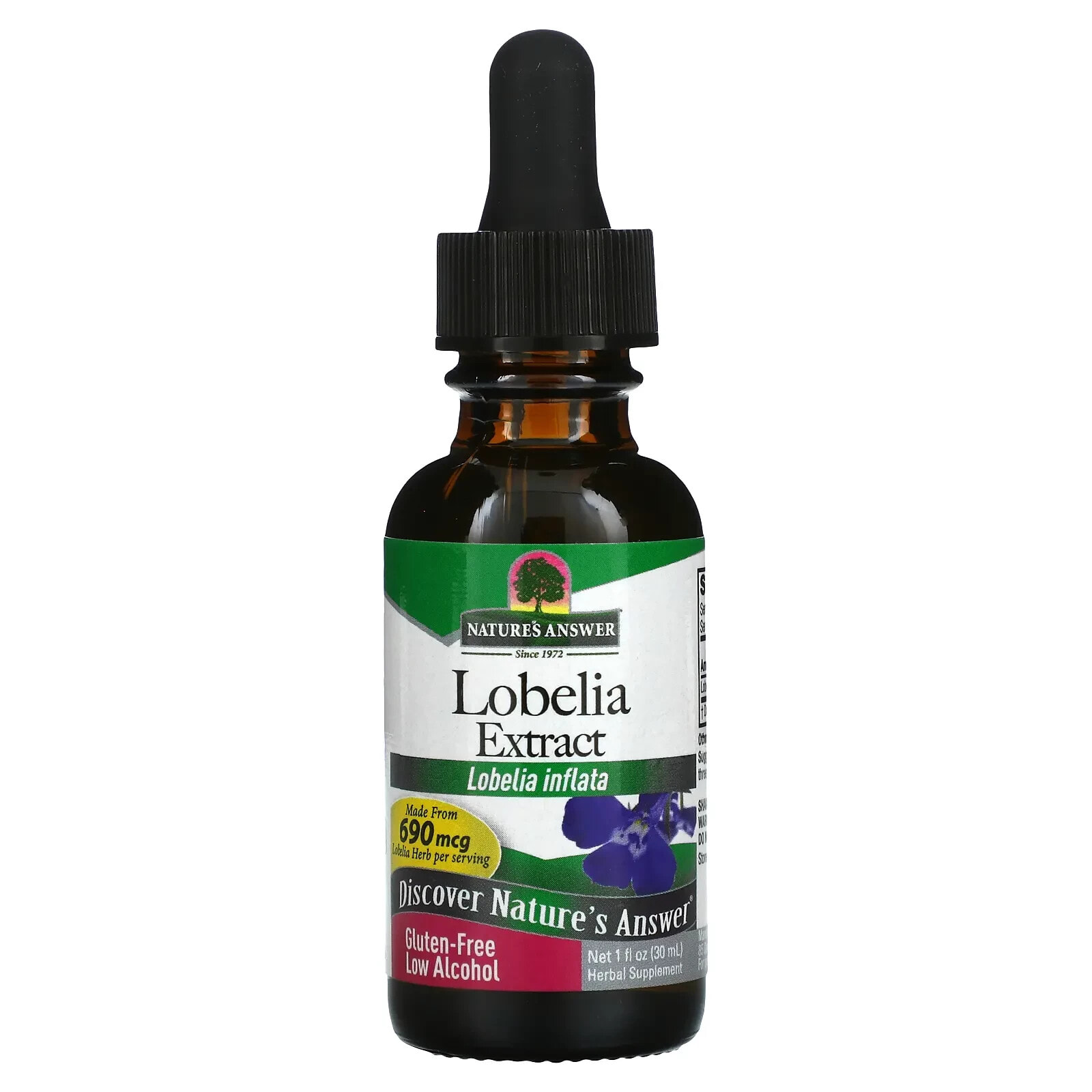 Lobelia Extract, Low Alcohol, 690 mg, 1 fl oz (30 ml)