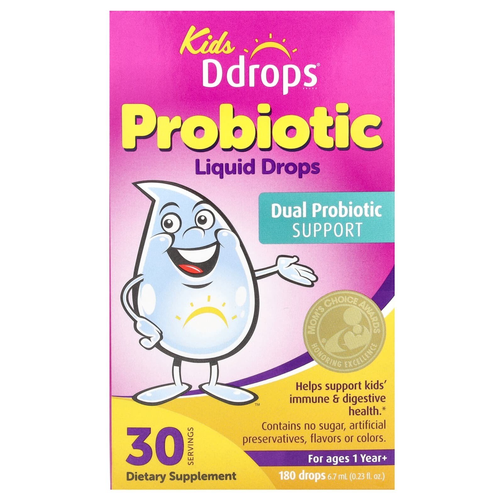 Kids, Probiotic Liquid Drops, For Ages 1 Year+, 180 Drops, 0.23 fl oz (6.7 ml)